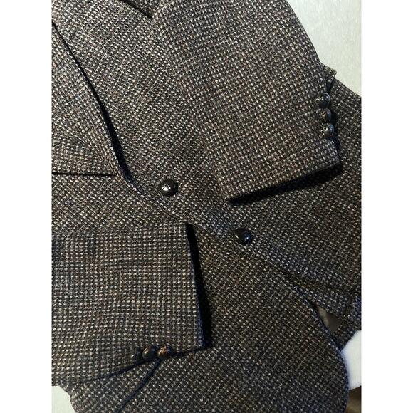 Harris Tweed 38R Brown Multi-Color Scottish Wool Sport Coat Blazer Unconstructed - Picture 6 of 15